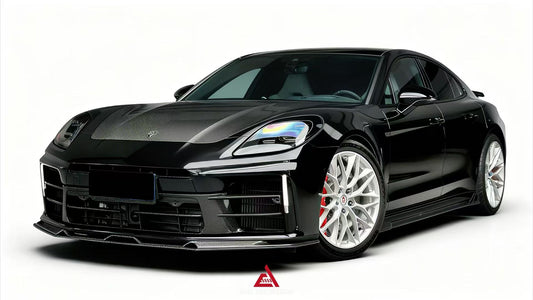 Porsche Panamera 976 Base 4 4S E-Hybird GTS Turbo 2024-ON with Aftermarket Parts - AE Desgin ART Side Skirts Dry Pre-preg Carbon Fiber from ArmorExtend