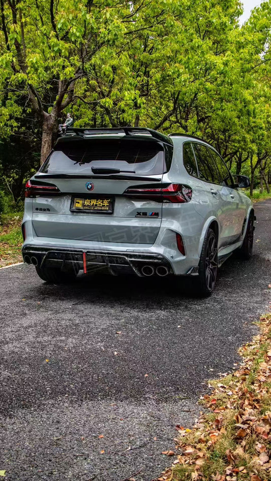 BMW X5M X5MC F95 & X6M X6MC F96 (Fits Both Pre-LCI & LCI) 2020 2021 2022 2023 2024 With Aftermarket Parts - AE V2 Style Rear Diffuser & Canards Carbon Fiber from ArmorExtend