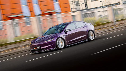 Tesla Model 3 Highland / Performance 2024-ON with Aftermarket Parts - V2 Side Skirts Dry Pre-preg Carbon Fiber from ArmorExtend