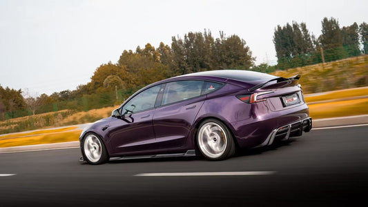 Tesla Model 3 Highland / Performance 2024-ON with Aftermarket Parts - V2 Rear Lip Spoiler Dry Pre-preg Carbon Fiber from ArmorExtend