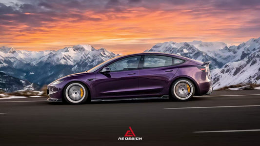 Tesla Model 3 Highland / Performance 2024-ON with Aftermarket Parts - V2 Rear Lip Spoiler Dry Pre-preg Carbon Fiber from ArmorExtend