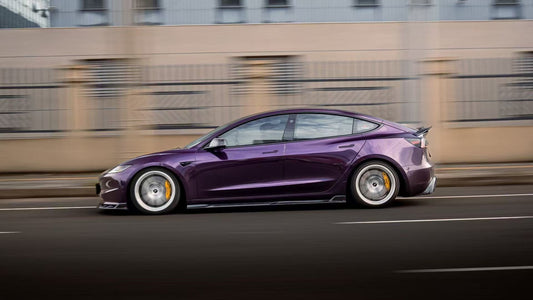 Tesla Model 3 Highland / Performance 2024-ON with Aftermarket Parts - V2 Side Skirts Dry Pre-preg Carbon Fiber from ArmorExtend