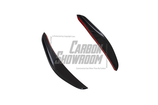 Tesla Model 3 Highland 2024-ON with Aftermarket Parts - AE Style Front Canards Carbon Fiber from ArmorExtend