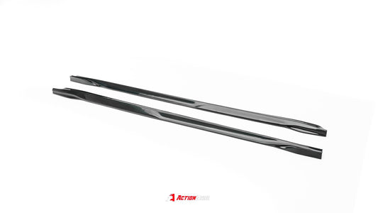 Tesla Model 3 Highland / Performance 2024-ON with Aftermarket Parts - Action Aero Series Side Skirts Dry Pre-preg Carbon Fiber / ABS from ArmorExtend