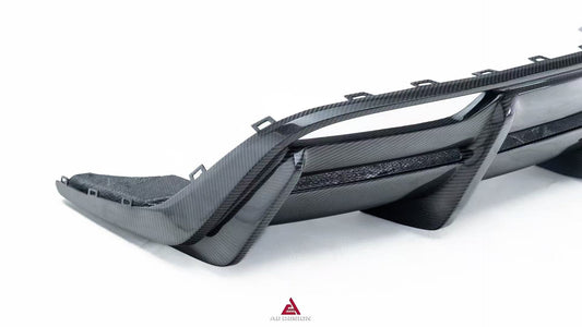 Tesla Model 3 Highland / Performance 2024-ON with Aftermarket Parts - AE Style Rear Diffuser & Canards Carbon Fiber from ArmorExtend
