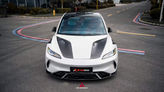 Tesla Model 3 Highland / Performance 2024-ON with Aftermarket Parts - Action Aero Series Front Bumper & Lip ABS from ArmorExtend