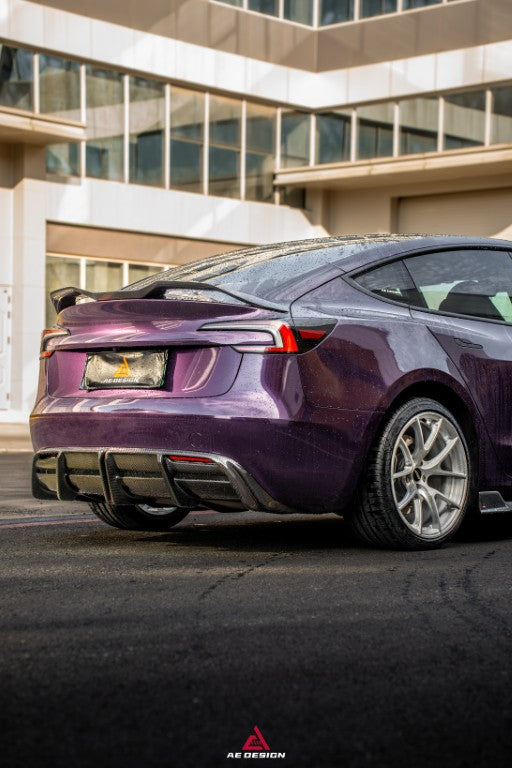 Tesla Model 3 Highland / Performance 2024-ON with Aftermarket Parts - Rear Diffuser Dry Pre-preg Carbon Fiber from ArmorExtend