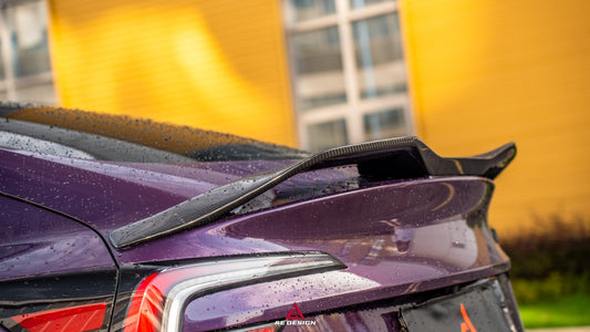 Tesla Model 3 Highland / Performance 2024-ON with Aftermarket Parts - Rear Lip Spoiler Dry Pre-preg Carbon Fiber from ArmorExtend