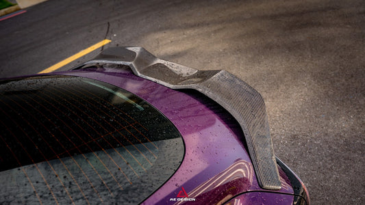 Tesla Model 3 Highland / Performance 2024-ON with Aftermarket Parts - Rear Lip Spoiler Dry Pre-preg Carbon Fiber from ArmorExtend