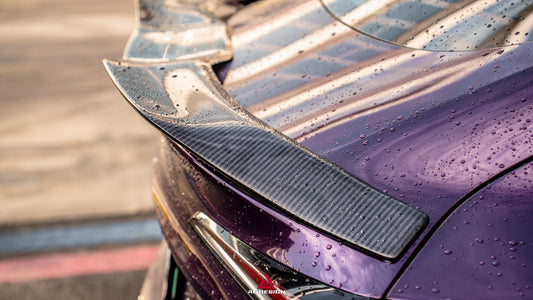 Tesla Model 3 Highland / Performance 2024-ON with Aftermarket Parts - V2 Rear Lip Spoiler Dry Pre-preg Carbon Fiber from ArmorExtend
