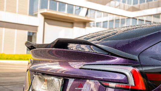 Tesla Model 3 Highland / Performance 2024-ON with Aftermarket Parts - Rear Lip Spoiler Dry Pre-preg Carbon Fiber from ArmorExtend