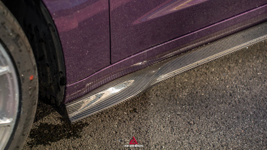 Tesla Model 3 Highland / Performance 2024-ON with Aftermarket Parts - Side Skirts Dry Pre-preg Carbon Fiber from ArmorExtend