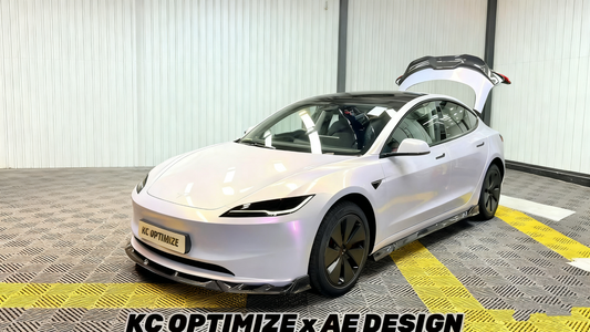 Tesla Model 3 Highland / Performance 2024-ON with Aftermarket Parts - V2 Side Skirts Dry Pre-preg Carbon Fiber from ArmorExtend