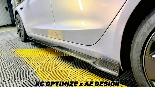 Tesla Model 3 Highland / Performance 2024-ON with Aftermarket Parts - V2 Side Skirts Dry Pre-preg Carbon Fiber from ArmorExtend