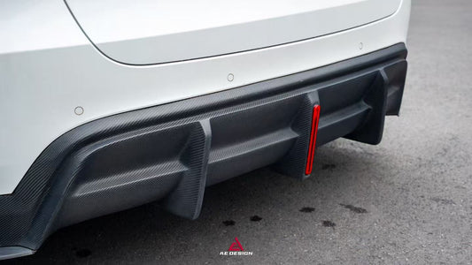 Tesla Model Y 2021 2022 2023 2024 with Aftermarket Parts - Plustic Style Rear Diffuser ABS from ArmorExtend