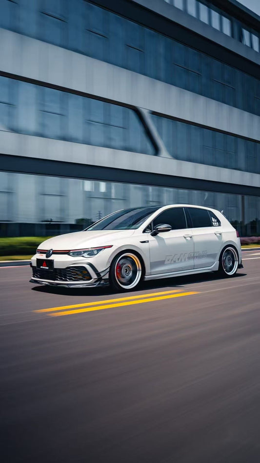 Volkswagen GTI & R-line MK8 2022 2023 2024 with Aftermarket Parts - AE Style Front Lip Carbon Fiber from ArmorExtend