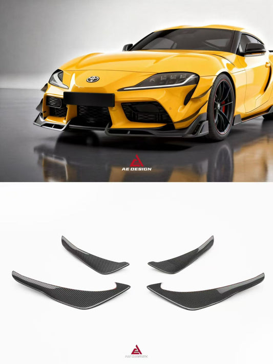 Toyota Supra MK5 A90 A91 3.0 2.0 2020-ON with Aftermarket Parts - AE Style Front Canards Carbon Fiber from ArmorExtend