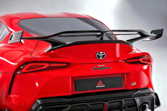 Toyota Supra MK5 A90 A91 3.0 2.0 2020-ON with Aftermarket Parts - AE Style Rear Wing Spoiler Carbon Fiber from ArmorExtend
