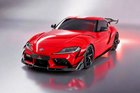 Toyota Supra MK5 A90 A91 3.0 2.0 2020-ON with Aftermarket Parts - AG Style Front Lip & Splitter Carbon Fiber from ArmorExtend
