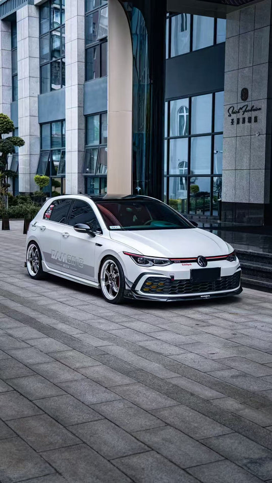 Volkswagen GTI & R-line MK8 2022 2023 2024 with Aftermarket Parts - AE Style Front Lip Carbon Fiber from ArmorExtend