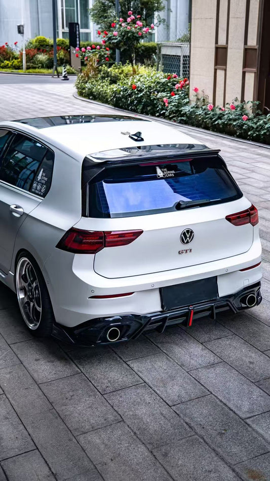 Volkswagen GTI & R-line MK8 2022 2023 2024 with Aftermarket Parts - AE Style Front Lip Carbon Fiber from ArmorExtend