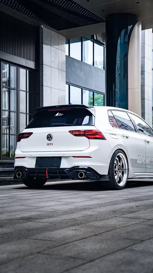 Volkswagen GTI & R-line MK8 2022 2023 2024 with Aftermarket Parts - AE Style Front Lip Carbon Fiber from ArmorExtend