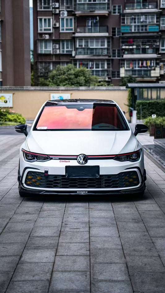 Volkswagen GTI & R-line MK8 2022 2023 2024 with Aftermarket Parts - AE Style Front Lip Carbon Fiber from ArmorExtend