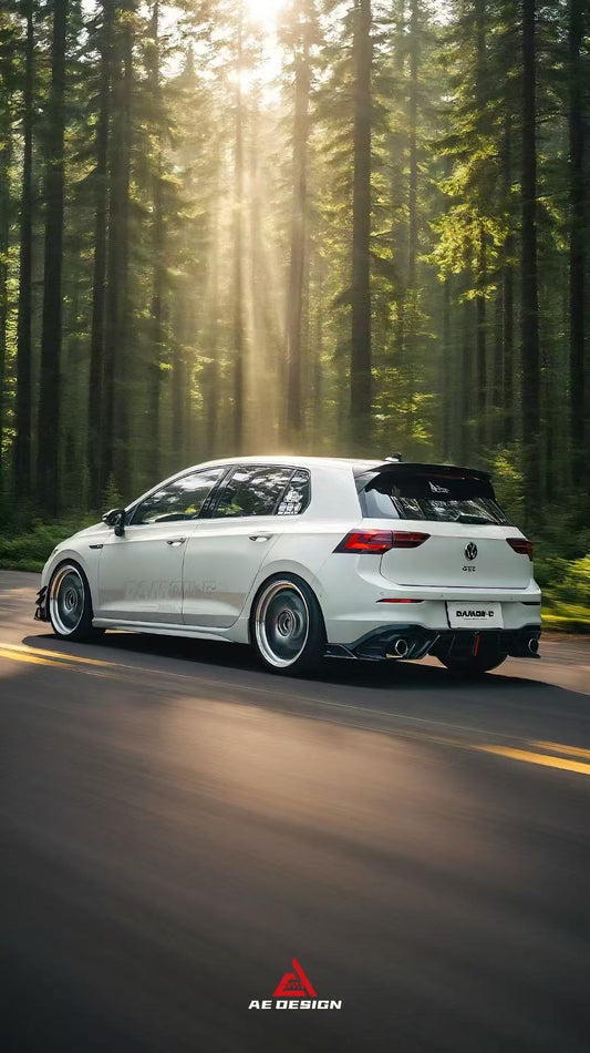 Volkswagen GTI & R-line MK8 2020 2021 2022 2023 2024 with Aftermarket Parts - AE Style Rear Roof Spoiler Carbon Fiber from ArmorExtend