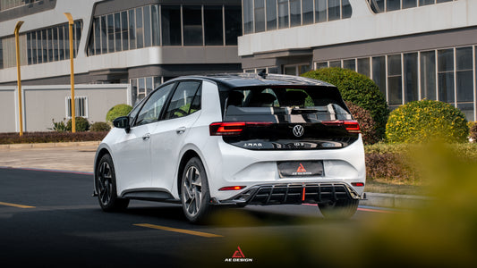 Volkswagen ID.3 Pro Performance / S E11E12 2020 2021 2022 with Aftermarket Parts - AE Rear Diffuser & Canards Carbon Fiber from ArmorExtend