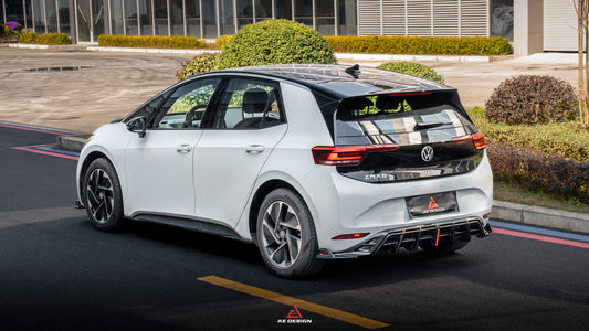 Volkswagen ID.3 Pro Performance / S E11E12 2020 2021 2022 with Aftermarket Parts - AE Rear Diffuser & Canards Carbon Fiber from ArmorExtend