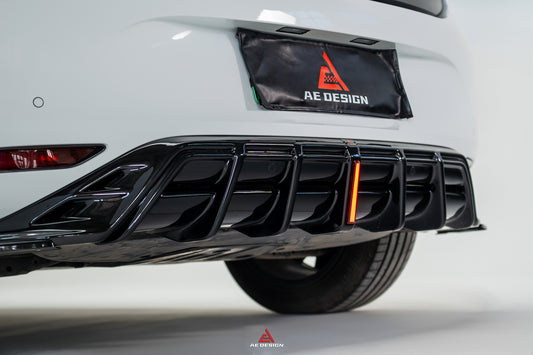 Volkswagen ID.3 Pro Performance / S E11E12 2020 2021 2022 with Aftermarket Parts - AE Rear Diffuser & Canards Carbon Fiber from ArmorExtend
