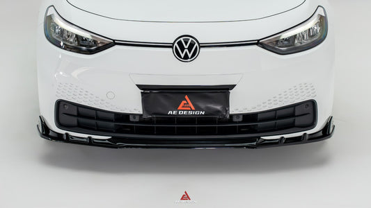 Volkswagen ID.3 Pro Performance / S E11E12 2020 2021 2022 with Aftermarket Parts - AE Front Lip Carbon Fiber from ArmorExtend