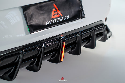 Volkswagen ID.3 Pro Performance / S E11E12 2020 2021 2022 with Aftermarket Parts - AE Rear Diffuser & Canards Carbon Fiber from ArmorExtend