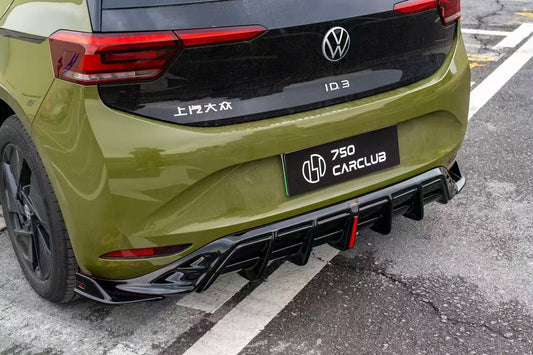 Volkswagen ID.3 Pro Performance / S E11E12 2020 2021 2022 with Aftermarket Parts - AE Rear Diffuser & Canards Carbon Fiber from ArmorExtend