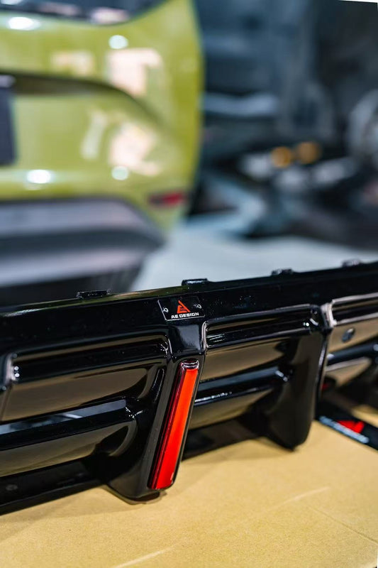 Volkswagen ID.3 Pro Performance / S E11E12 2020 2021 2022 with Aftermarket Parts - AE Rear Diffuser & Canards Carbon Fiber from ArmorExtend