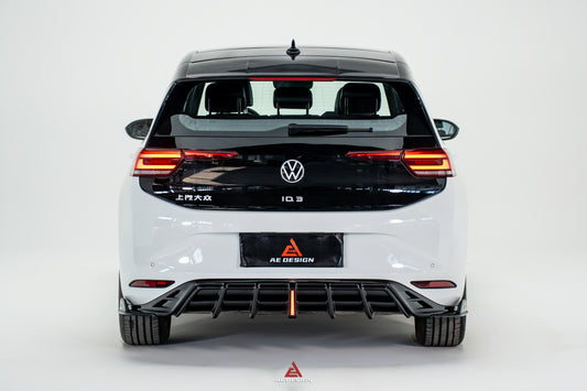 Volkswagen ID.3 Pro Performance / S E11E12 2020 2021 2022 with Aftermarket Parts - AE Rear Diffuser & Canards Carbon Fiber from ArmorExtend