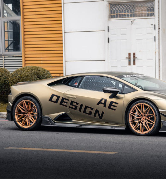 Lamborghini Huracan LP580 LP610 EVO RWD AWD Tecnica Performante 2015 2016 2017 2018 2019 2020 2021 2022 2023 2024 with Aftermarket Parts - Side Skirts Dry Pre-preg Carbon Fiber from ArmorExtend