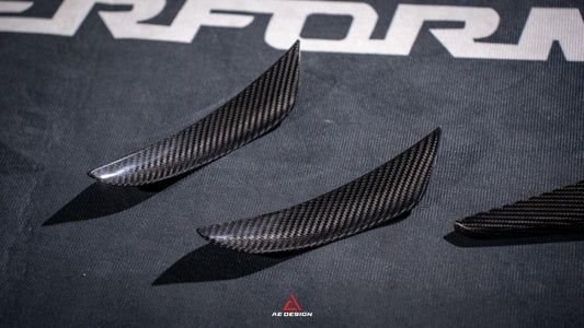 BMW 2 Series G42 230i (With M-Package Bumper) M240i 2022 2023 2024 with Aftermarket Parts - AE Style Front Canards Carbon Fiber from ArmorExtend