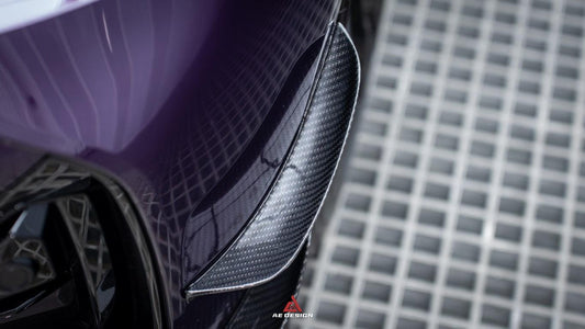 BMW 2 Series G42 230i (With M-Package Bumper) M240i 2022 2023 2024 with Aftermarket Parts - AE Style Front Canards Carbon Fiber from ArmorExtend