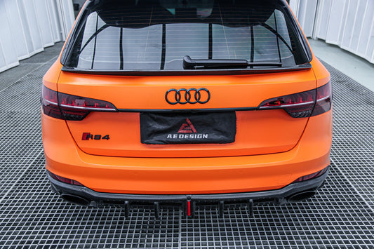 Audi RS4 B9 B9.5 2018 2019 2020 2021 2022 2023 2024 & S4 / A4 Avant B9 B9.5 2017 2018 2019 2020 2021 2022 2023 2024 with Aftermarket Parts - AE Rear Spoiler Carbon Fiber from ArmorExtend