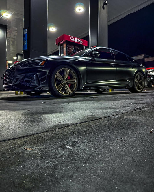 Audi RS5 B9.5 2020 2021 2022 2023 2024 with Aftermarket Parts - AE Style Front Lip Carbon Fiber from ArmorExtend