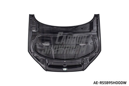 Audi RS5 S5 A5 B9 B9.5 2017 2018 2019 2020 2021 2022 2023 2024 with Aftermarket Parts - AE Style Hood Bonnet Carbon Fiber from ArmorExtend