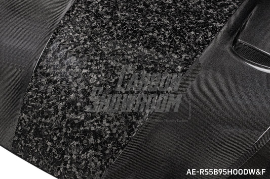 Audi RS5 S5 A5 B9 B9.5 2017 2018 2019 2020 2021 2022 2023 2024 with Aftermarket Parts - AE Style Hood Bonnet Carbon Fiber from ArmorExtend