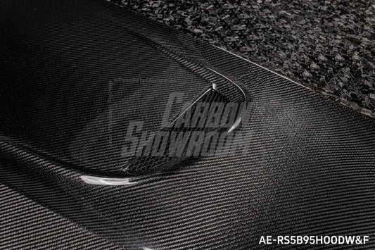 Audi RS5 S5 A5 B9 B9.5 2017 2018 2019 2020 2021 2022 2023 2024 with Aftermarket Parts - AE Style Hood Bonnet Carbon Fiber from ArmorExtend