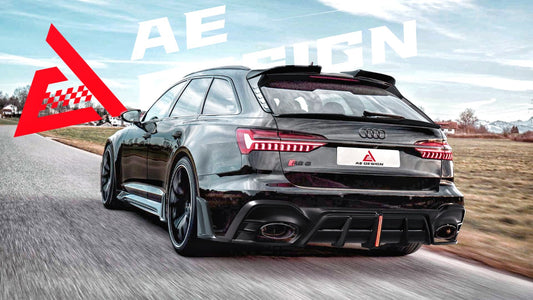 Audi RS6 C8 2020-ON with Aftermarket Parts - Rear Roof Spoiler Dry Pre-preg Carbon Fiber from Armorextend