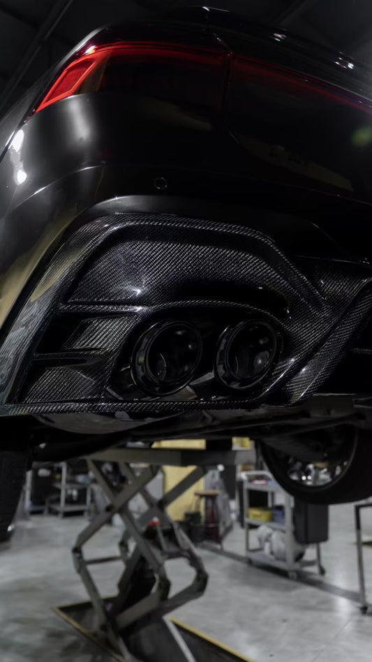 Audi RS6 C8 2020 2021 2022 2023 2024 & RS7 C8 2020 2021 2022 2023 2024 with Aftermarket Parts - AE Rear Diffuser & Canards Carbon Fiber from ArmorExtend