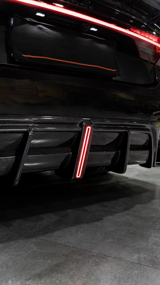 Audi RS6 C8 2020 2021 2022 2023 2024 & RS7 C8 2020 2021 2022 2023 2024 with Aftermarket Parts - AE Rear Diffuser & Canards Carbon Fiber from ArmorExtend