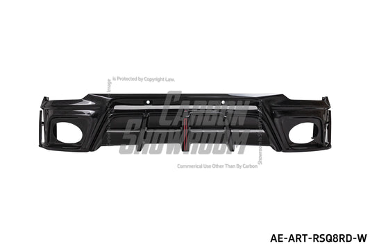 Audi RSQ8 2021 2022 2023 2024 SQ8 Q8 (requires you to upgrade the exhaust tips to RSQ8 version) 2020 2021 2022 2023 2024 with Aftermarket Parts - AE Rear Diffuser Pre-Preg Carbon Fiber from ArmorExtend