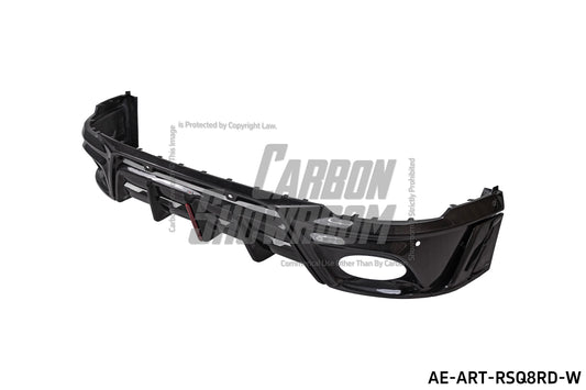 Audi RSQ8 2021 2022 2023 2024 SQ8 Q8 (requires you to upgrade the exhaust tips to RSQ8 version) 2020 2021 2022 2023 2024 with Aftermarket Parts - AE Rear Diffuser Pre-Preg Carbon Fiber from ArmorExtend