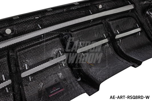 Audi RSQ8 2021 2022 2023 2024 SQ8 Q8 (requires you to upgrade the exhaust tips to RSQ8 version) 2020 2021 2022 2023 2024 with Aftermarket Parts - AE Rear Diffuser Pre-Preg Carbon Fiber from ArmorExtend